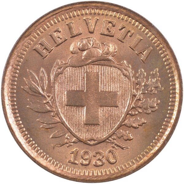 25153_1 1 Rappen, 1930, Stempelglanz