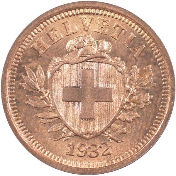 25158_1 1 Rappen, 1932, Stempelglanz