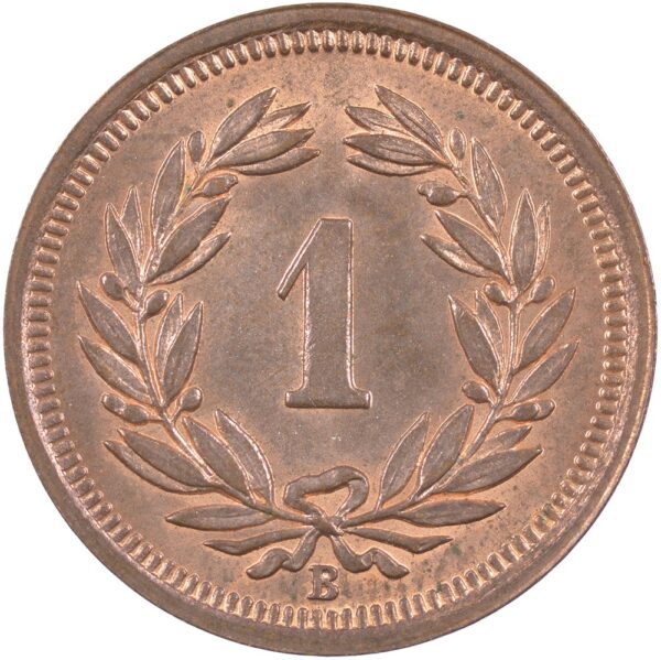 1 Rappen, 1933, Stempelglanz