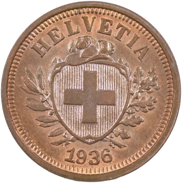 25164_1 1 Rappen, 1936, Stempelglanz
