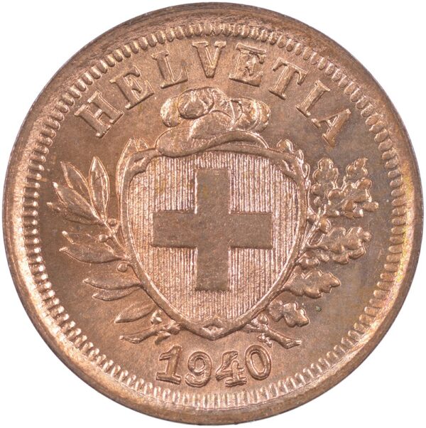 25172_1 1 Rappen, 1940, Stempelglanz