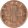 1 Rappen, 1951, Stempelglanz