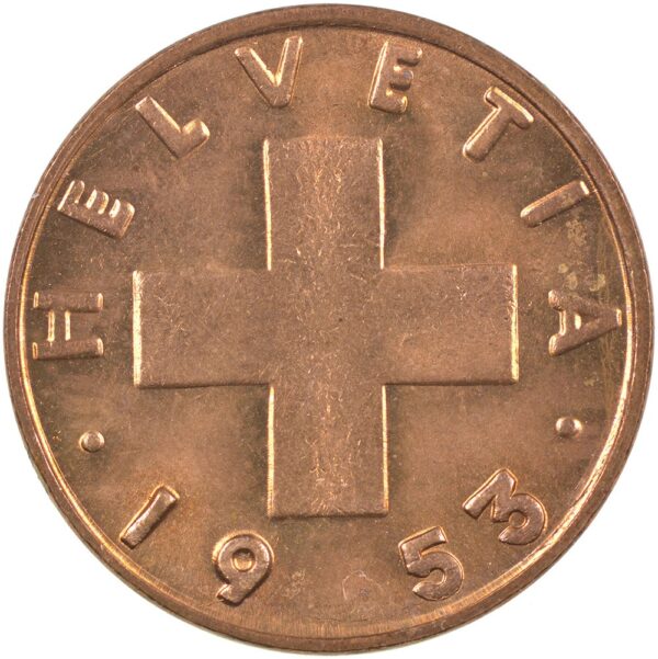 25188_1 1 Rappen, 1953, Stempelglanz