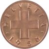1 Rappen, 1956, Stempelglanz
