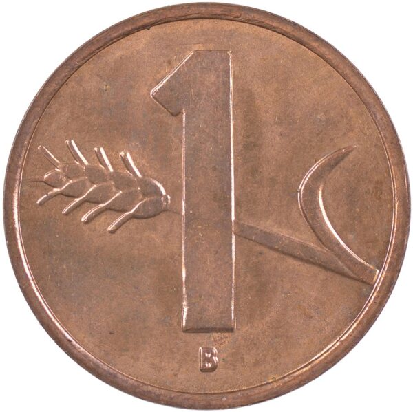 1 Rappen, 1956, Stempelglanz