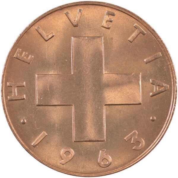 25196_1 1 Rappen, 1963, Stempelglanz