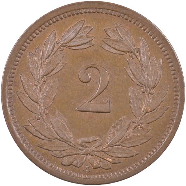 2 Rappen, 1875, Stempelglanz