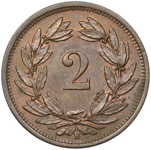 2 Rappen, 1879, unzirkuliert