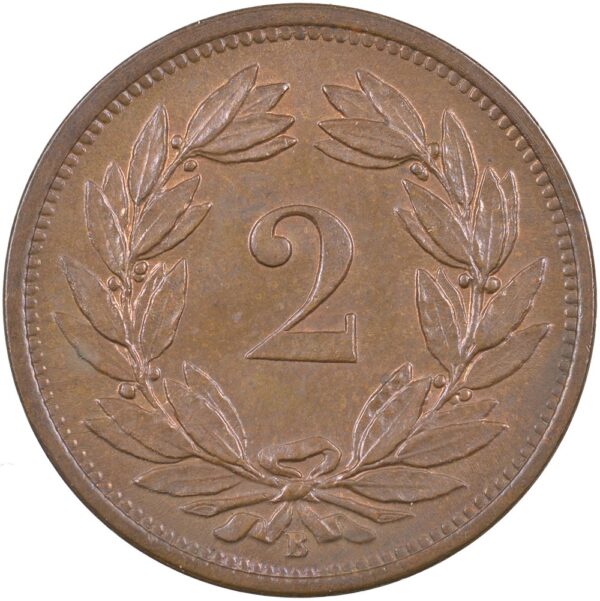 2 Rappen, 1879, unz/stgl