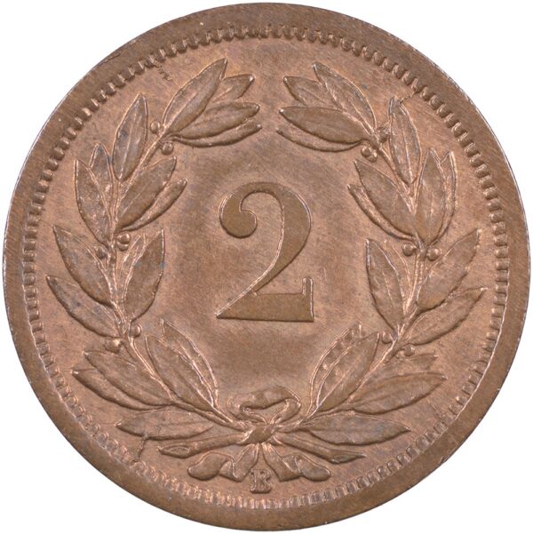 2 Rappen, 1888, unz/stgl