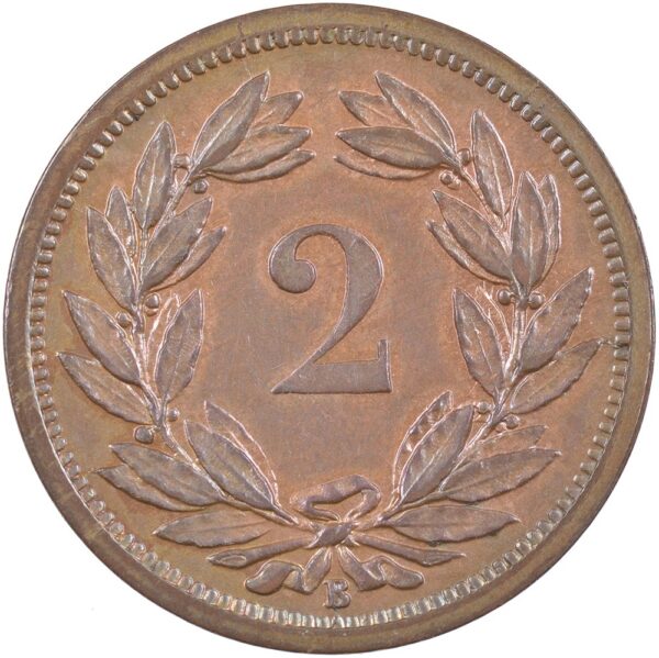2 Rappen, 1888, Stempelglanz