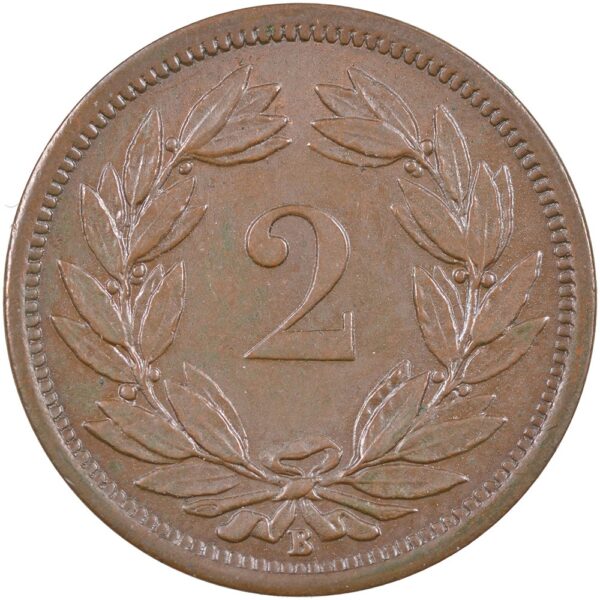 2 Rappen, 1890, unz/stgl