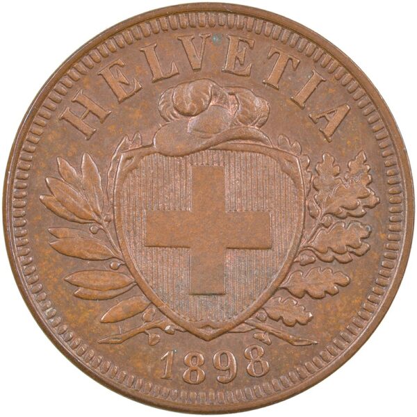 25253_1 2 Rappen, 1898, fast unzirkuliert