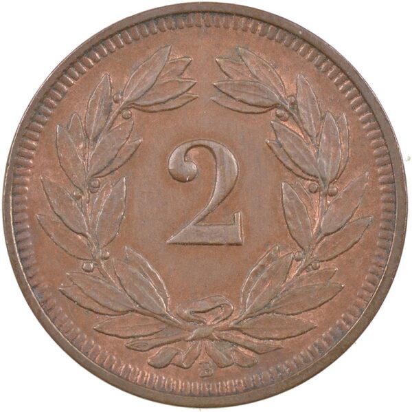 2 Rappen, 1898, unzirkuliert