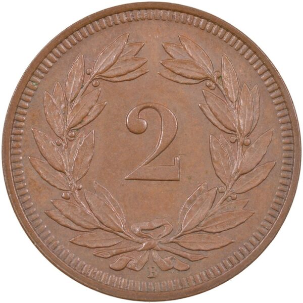 2 Rappen, 1898, unz/stgl