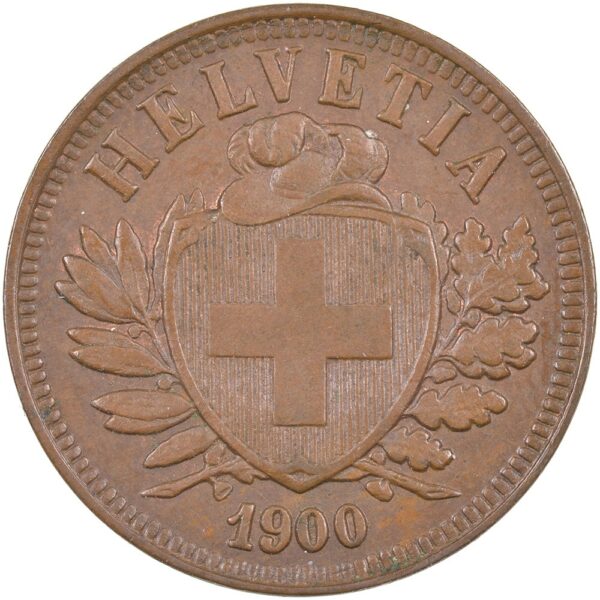 25258_1 2 Rappen, 1900, unzirkuliert