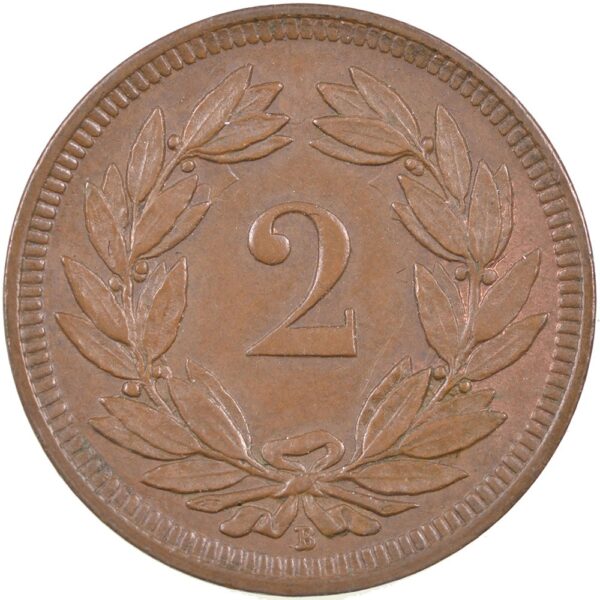 2 Rappen, 1900, unzirkuliert
