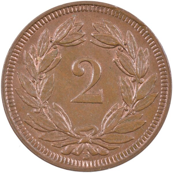 2 Rappen, 1900, unz/stgl