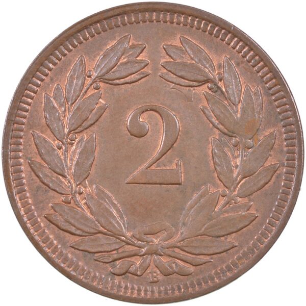 2 Rappen, 1900, Stempelglanz