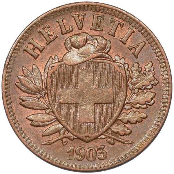 25266_1 2 Rappen, 1903, unzirkuliert