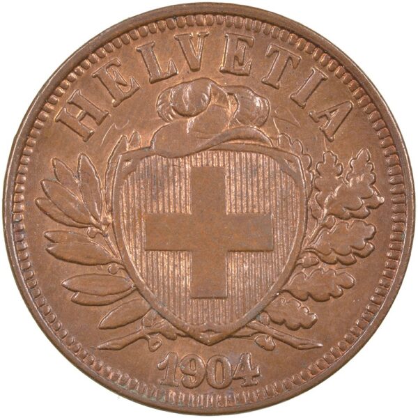 25270_1 2 Rappen, 1904, unzirkuliert
