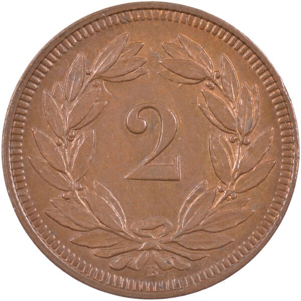 2 Rappen, 1904, unzirkuliert