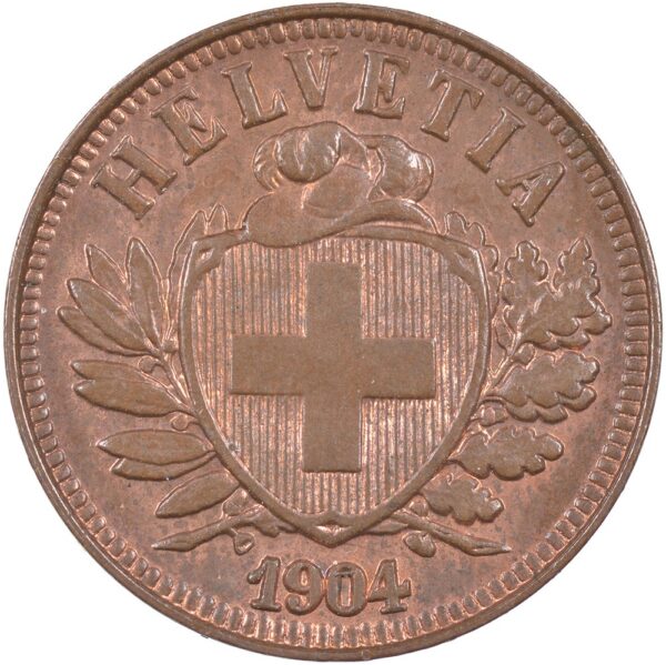 25271_1 2 Rappen, 1904, Stempelglanz