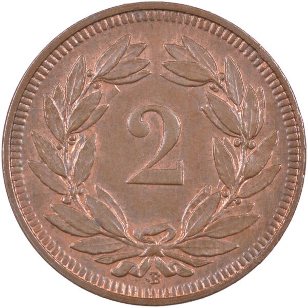 2 Rappen, 1904, Stempelglanz