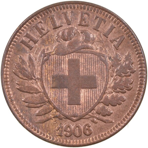 25273_1 2 Rappen, 1906, unzirkuliert