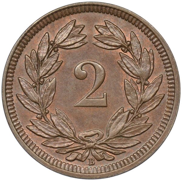 2 Rappen, 1907, unzirkuliert