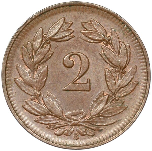 2 Rappen, 1908, unz/stgl