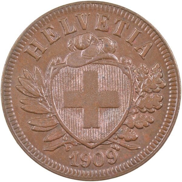 25281_1 2 Rappen, 1909, Stempelglanz