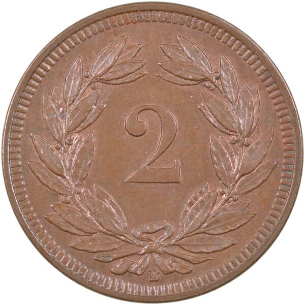 2 Rappen, 1909, Stempelglanz