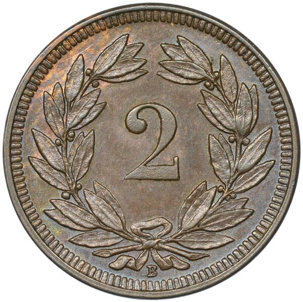 2 Rappen, 1910, unzirkuliert