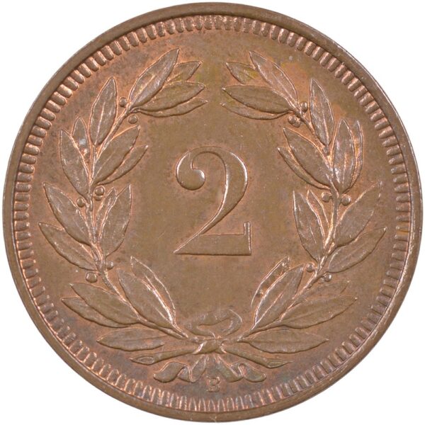 2 Rappen, 1910, unz/stgl