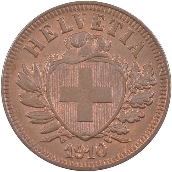 25285_1 2 Rappen, 1910, Stempelglanz