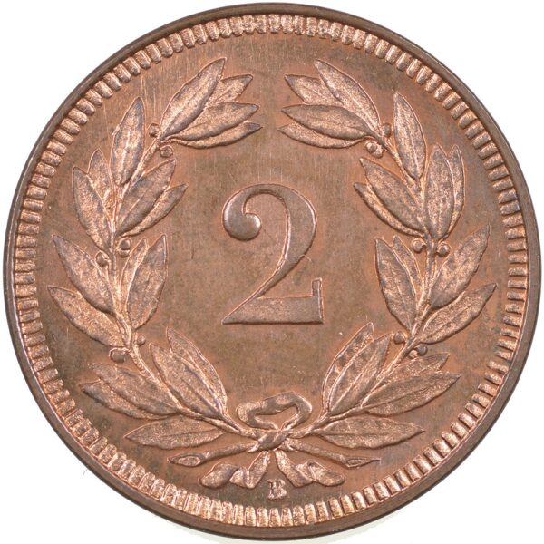 2 Rappen, 1912, Stempelglanz