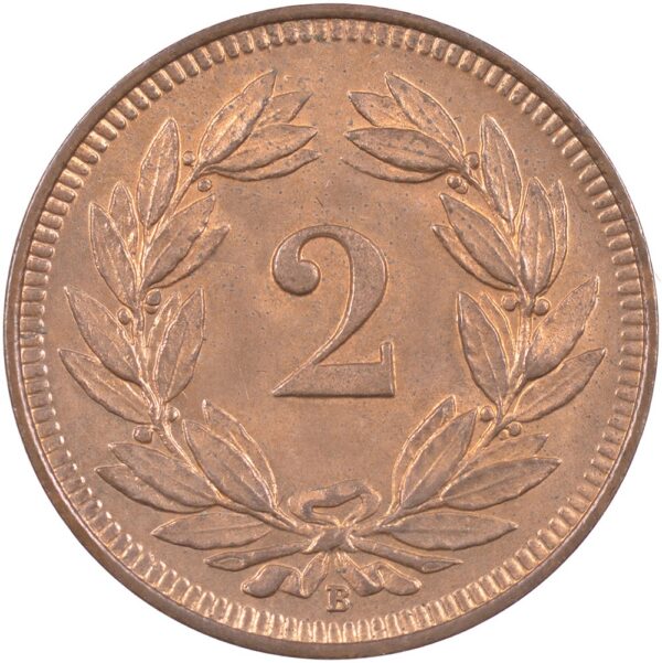 2 Rappen, 1913, Stempelglanz