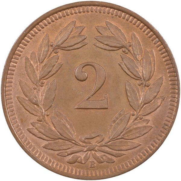 2 Rappen, 1915, Stempelglanz