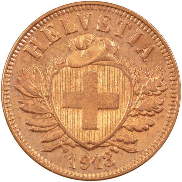 25298_1 2 Rappen, 1918, Stempelglanz