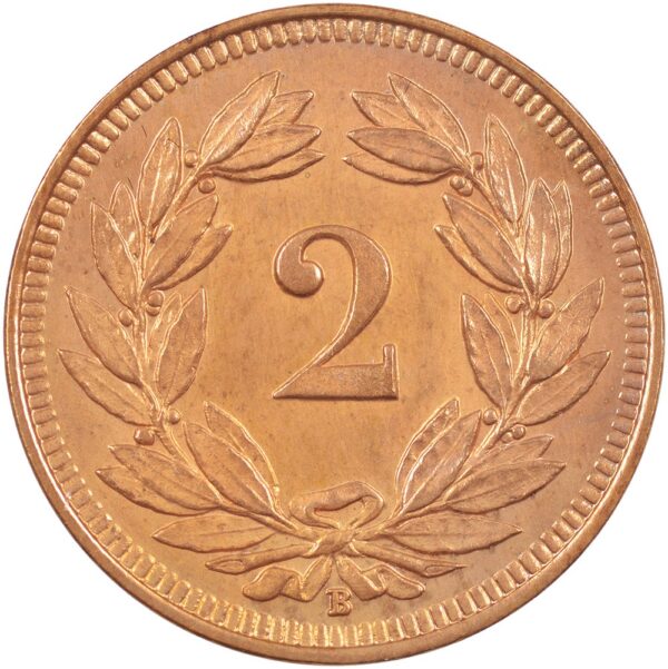 2 Rappen, 1918, Stempelglanz