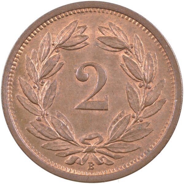 2 Rappen, 1919, Stempelglanz