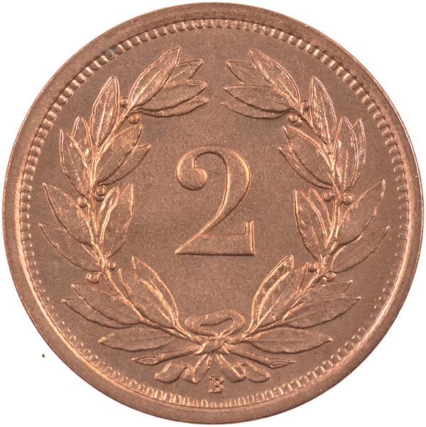2 Rappen, 1925, Stempelglanz