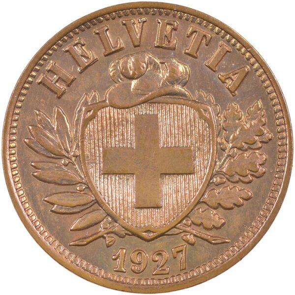 25310_1 2 Rappen, 1927, Stempelglanz