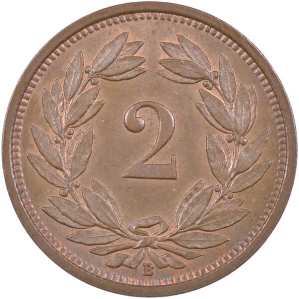 2 Rappen, 1928, unz/stgl
