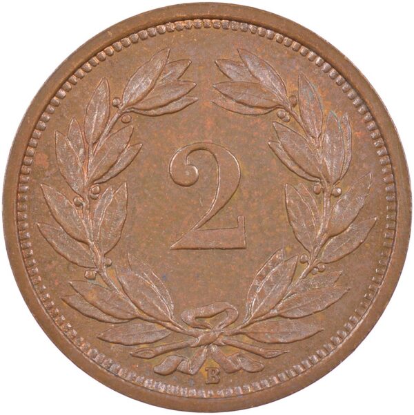 2 Rappen, 1929, unz/stgl