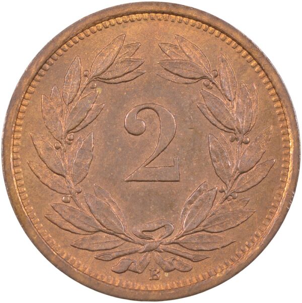 2 Rappen, 1929, Stempelglanz