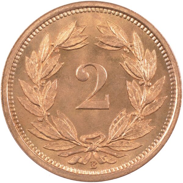 2 Rappen, 1929, Erstabschlag