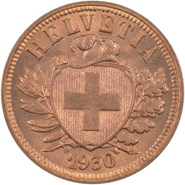 25317_1 2 Rappen, 1930, Stempelglanz