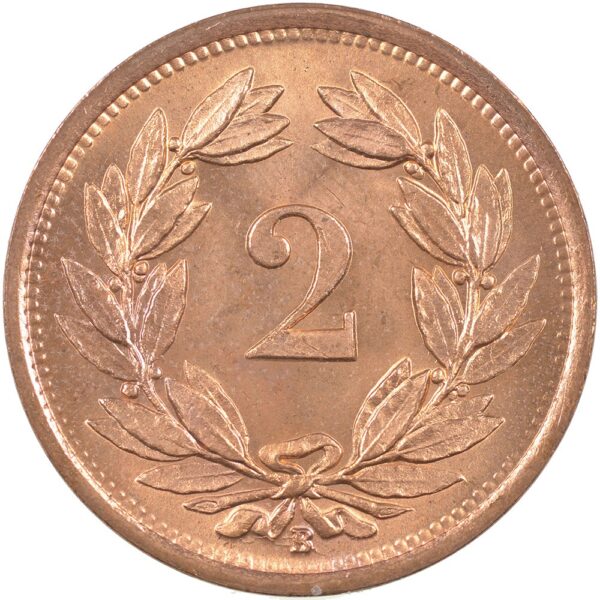 2 Rappen, 1932, Stempelglanz